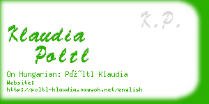 klaudia poltl business card